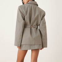 Costume de blazer pour femme stylisé sur mesure, ensemble en tweed, épaulettes rembourrées, tenue de bureau pour femme, ensemble deux pièces