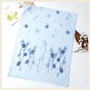 Bufanda de Fibra de Poliéster con Diseño Floral para Mujer, Estilo Chino, Pintada a Mano, Transpirable, Ideal para Viajes, Primavera/Otoño - Product Image 3