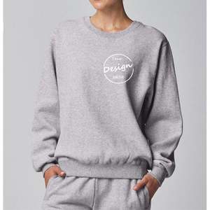 Offre Spéciale Français Terry Fleece Casual Solide Broderie Gym Épais Streetwear Fabricants Ras Du Cou À Capuche Femmes Sweat Personnalisé - Product Image 5