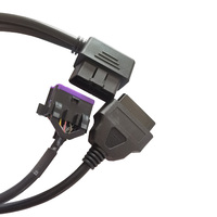 Personalizado VW Y tipo 16 pines OBD 2 adaptador divisor Cable de extensión macho a doble hembra herramienta de diagnóstico