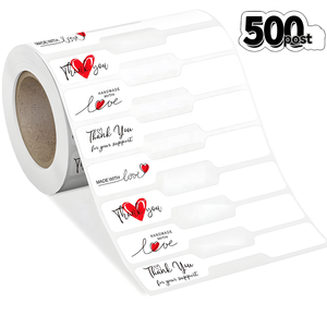 Autocollants adhésifs 500 feuilles par rouleau, étiquettes de prix circulaires transparentes et imperméables en papier kraft pour bijoux, fabricant - Product Image 5