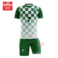 Uniforme de football avec maillot blanc, ensemble complet de foot vert, vente en gros, nouvelle collection