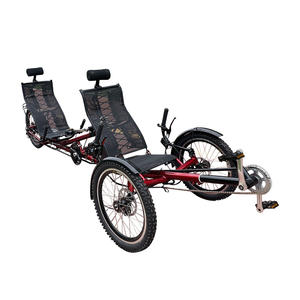 Livraison gratuite de porte à porte <span class=keywords><strong>Tricycle</strong></span> électrique <span class=keywords><strong>Tandem</strong></span> couché Tirke 2 places de 500 watts - Product Image 2