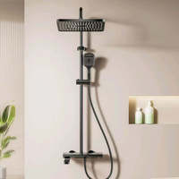 Ensemble de douche mural pour salle de bain, mitigeur de douche chaud et froid en cuivre, ensemble de douche moderne de luxe