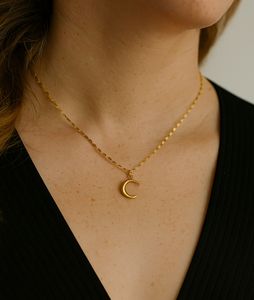 Ispirare gioielli in acciaio inox moda Premium <span class=keywords><strong>mezzaluna</strong></span> collana gioielli personalizzati islamico per le donne per il regalo - Product Image 2