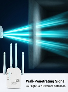 Routeur Répéteur <span class=keywords><strong>WiFi</strong></span> 5G Double Bande 1200 Mbps avec 4 Antennes à Gain Élevé Certifié CE/FCC Longue Portée (Couverture 100-120 m²) pour Petits Espaces - Product Image 6