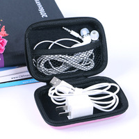 Étui de rangement numérique en EVA imperméable et antichoc avec fermeture éclair pour câbles de données, disques durs, appareils photo et consoles de jeux