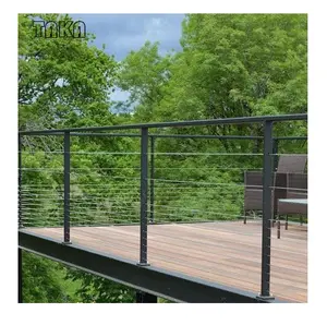 TAKA-barandilla de alambre de acero inoxidable 316, diseño de poste, barandilla de balaustrada, balcón, gran oferta