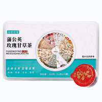 Teh Herbal Dandelion Rose Licorice Kaleng Kecil Teh Bunga Kemasan Kantong Teh Terbungkus Individual Layanan Label Pribadi Khusus