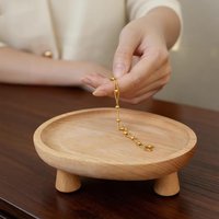 Plateau à bougies en bois avec pieds, forme galet, présentoir décoratif, support diffuseur de parfum, décoration d'intérieur bohème moderne, vente en gros
