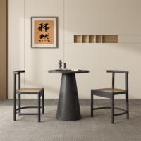 Table à manger en bois massif de haute qualité de style nordique moderne avec bord vif, forme octogonale stable pour une utilisation en villa