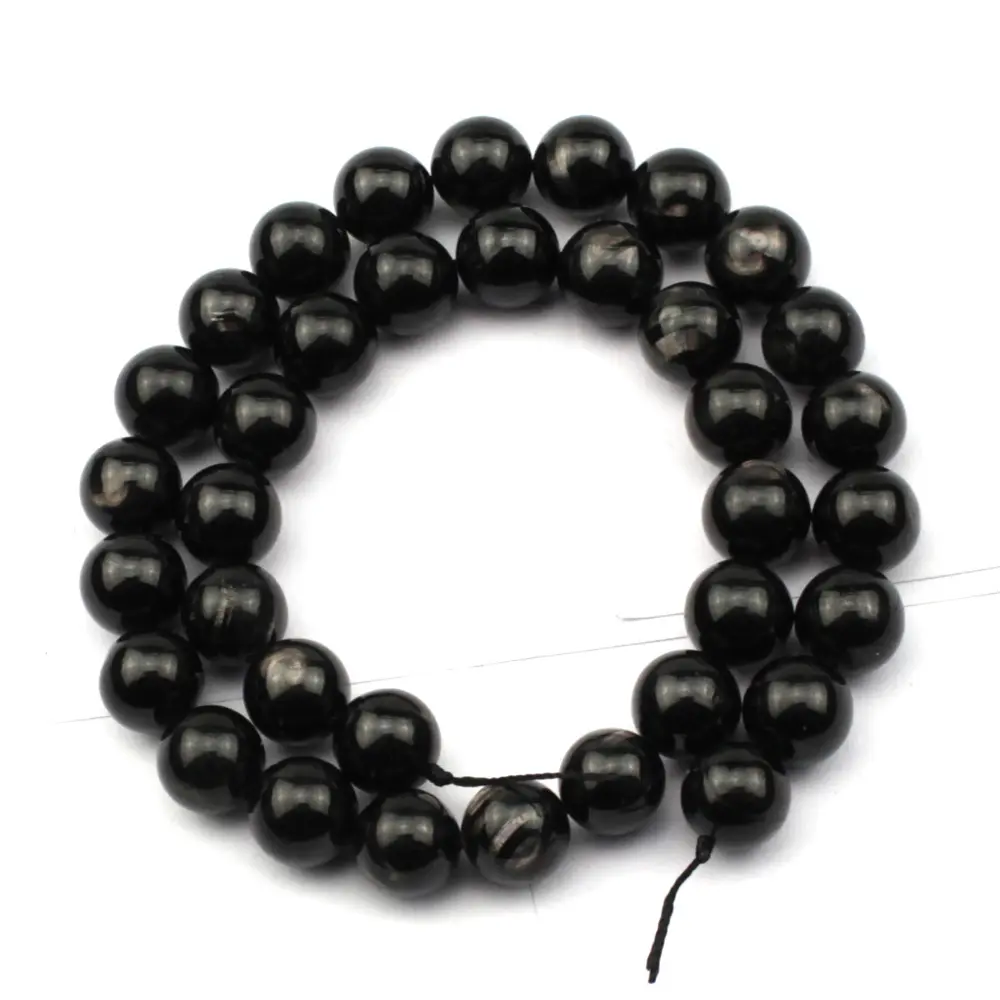 Natural Hypersthene Stone Beads 6mm 8mm 10mm Round Loose Beads For Jewelry Making DIY Bracelet