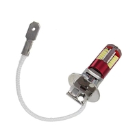 Ampoule H3 blanche 57 LED 3014 SMD pour feux de brouillard de voiture, feux de jour, feux de stationnement, ambre, rouge, bleu glacé