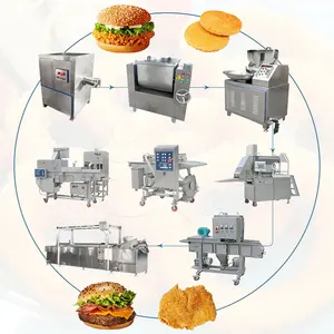 ORME Chicken Nugget Coating Machine Industrial Veggie Burger Make Automatic Beef Patty Production Line