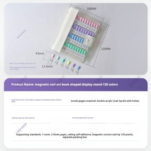 Nouveau tableau d'affichage magnétique pour vernis à ongles, 120 couleurs, personnalisable en usine, vente en gros, avec rangement et livre de couleurs, nouvelle créativité - Product Image 4