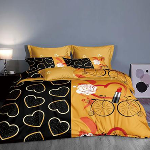 الفاخرة 3D الرقمية الطباعة رقيق الألياف لحاف مجموعة غطاء رومانسية نمط غطاء لحاف الملكة - Product Image 6