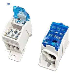 Din Rail Distribution Box Block One In Multiple Out UKK 125A Power Universal Electric Wire Connector Junction Box Terminal Block