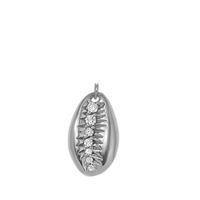 Acier inoxydable métal océan série diamant coquille pendentif pour bijoux à bricoler soi-même coquille forme balancent charme