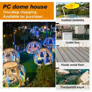 Tente d'igloo extérieure de taille personnalisée 3.8m PC tente transparente à bulles transparente tente dôme étanche pour café décontracté - Product Image 4