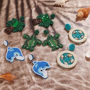 Pendientes bohemios hechos a mano para mujer, estilo playero <span class=keywords><strong>de</strong></span> verano, <span class=keywords><strong>tortuga</strong></span> Funky, concha <span class=keywords><strong>de</strong></span> palma <span class=keywords><strong>de</strong></span> coco, diseño <span class=keywords><strong>de</strong></span> delfín, <span class=keywords><strong>oreja</strong></span> <span class=keywords><strong>de</strong></span> gota con cuentas, moda - Product Image 3