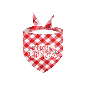 Bavoir triangulaire de Noël pour animaux de compagnie, motif à carreaux, pour chiens et chats, accessoire de vacances d'hiver - Product Image 4