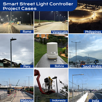 Controlador de Luz de Calle Inalámbrico GEBOSUN Lora Wan con Atenuador PWM 0-10v, Sensor para Dispositivos IoT, Enchufe NEMA, Control Remoto