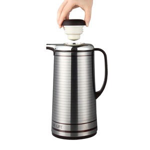 Felice Leone boccetta di vuoto a doppia parete di vetro di ricarica di caffè pentola di vuoto termico flask rosa di vetro ricarica - Product Image 2