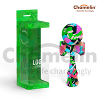 Juguete de Madera Premium Europeo, Diseño Original Personalizado de Fábrica, Kendama de Madera de Haya con Rayas Horizontales Japonesas