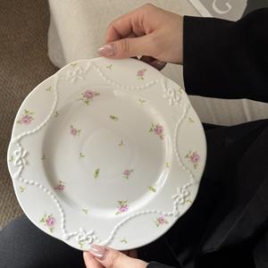 Assiettes et bols en céramique de haute qualité avec motifs floraux en relief, assiettes à dessert, ensembles de vaisselle - Product Image 6