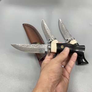 Sang Trọng Mun Xử Lý VG-10 Tồn Dao Mô Hình Rõ Ràng Damascus Cắm Trại Dao Thịt Cắt Di Động Edc Săn Bắn Dao - Product Image 3