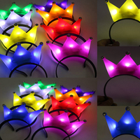 Bandeaux à couronne lumineux en plastique pour fête Bandeau à couronne clignotante LED Accessoires pour cheveux