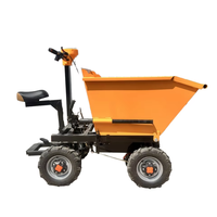 Chariot électrique à quatre roues personnalisable pour le transport de marchandises, idéal pour les chantiers de construction, les travaux agricoles et le transport de sable, avec moteur garanti 1 an.