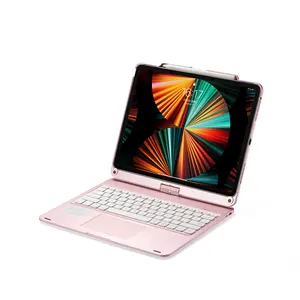 Hoya Casing Keyboard Ajaib, Sarung HP Bantalan Jejak RGB Lampu Latar Pabrik Grosir untuk Apple iPad Pro 12.9 Inci 2018 2020 2021