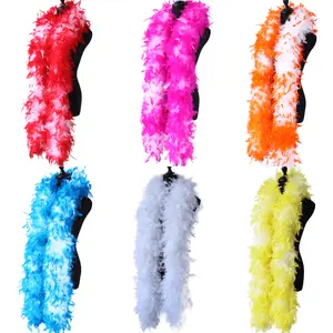 Boas esponjosas y gruesas de plumas Chandelle para disfraces de carnaval, vestido de fiesta, boda, decoraciones para el hogar, Boa de Turquía, 60G, 90G, 120G