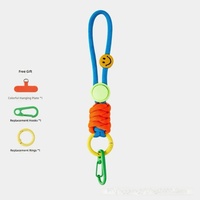 Porte-clés en paracorde tressé coloré, cordons de poignet en corde avec anneau à ressort, breloques de sac à main tissées à la main pour sacs à main