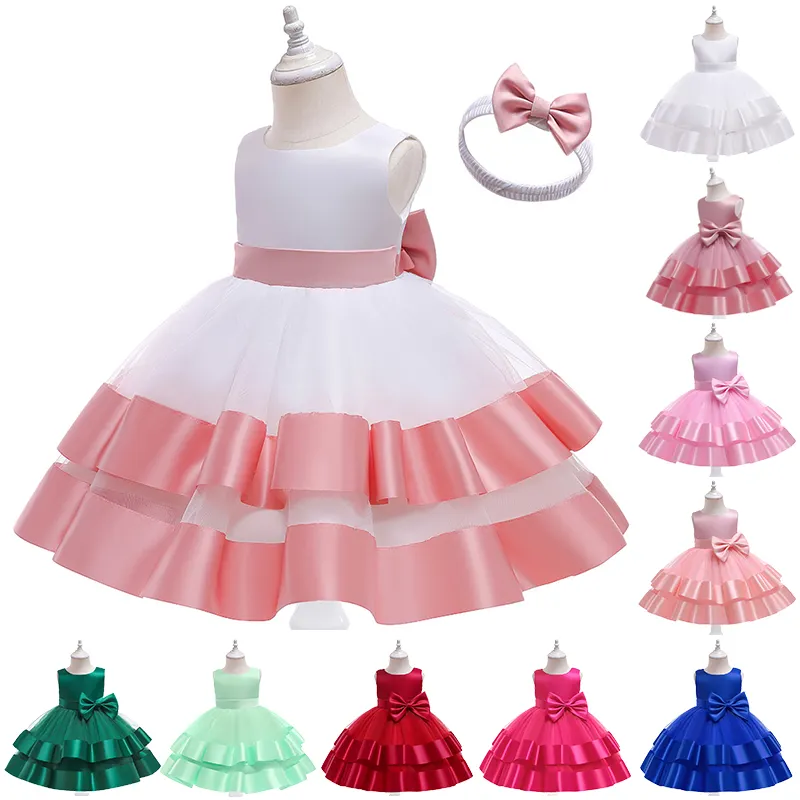 Girls dresses Short Sleeveless Ball Party Wear Kids Gowns Children Prom Evening baby clothes