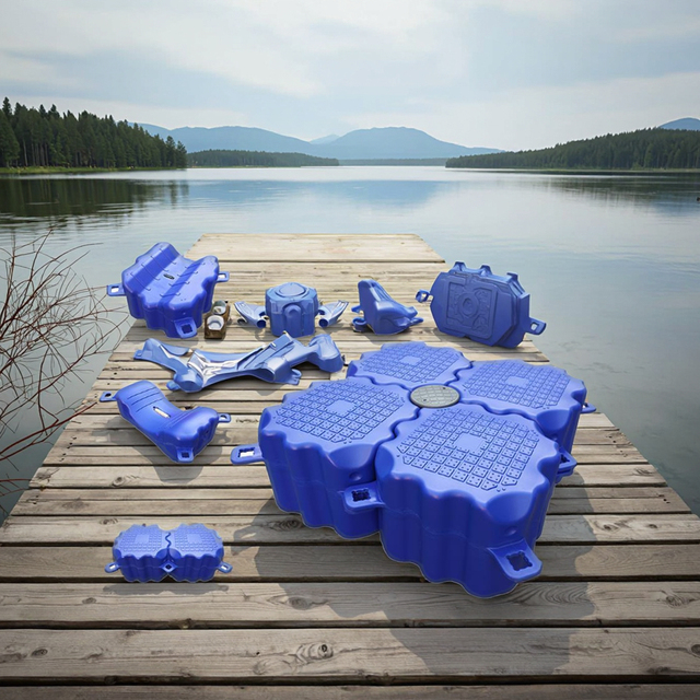 Customizable HDPE Floating Pontoon Dock Cubes Modular Plastic Jetty for Waterfront Applications Sturdy Marine Supply