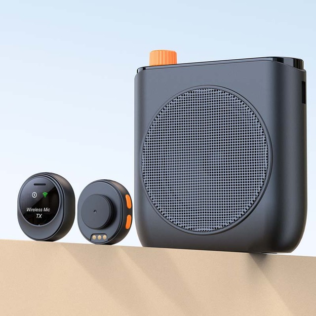 Portable Voice Amplifier With Lavalier microphone Mini Wireless Megaphone Speaker for Teachers, Tour Guides, Coaches