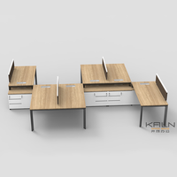 2025 usine personnalisation certification matériel ordinateur portable bureau cabine vert bureau poste de travail pour 8 personnes personnalisé