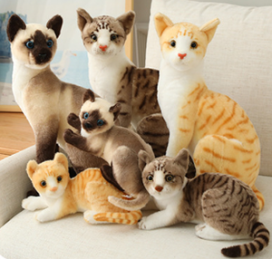 Juguetes de Peluche, Almohada de Gato de Simulación, Adornos para el Hogar, Gato de Peluche Corto, Juguetes de Peluche Personalizados Más Vendidos - Product Image 2