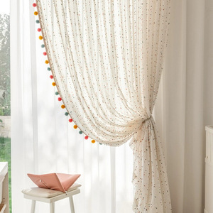 Estate Anne Vintage cotone e lino fagiolo arcobaleno tenda per <span class=keywords><strong>bambini</strong></span> camera da letto soggiorno tenda dello schermo della finestra - Product Image 1