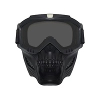 Masque de cyclisme coupe-vent et anti-poussière Lunettes HD Masque de protection crâne tout-en-un pour hommes et femmes