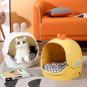 Nieuwe Vier Seizoenen Kattennest Semi-Ingesloten Verwijderbaar En Wasbaar Huisdierenhuis Winter Warm Kattenhondennestbed - Product Image 2