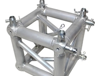 Connecteur d'angle en aluminium six voies certifié TUV pour treillis de scène, idéal pour les présentoirs triangulaires et carrés