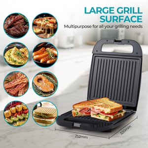 WINNING STAR ST-9468 Mini Grill en Acier Inoxydable pour Petit-Déjeuner Antiadhésif Grille-Pain de Cuisine Appareil à <span class=keywords><strong>Sandwich</strong></span> - Product Image 3