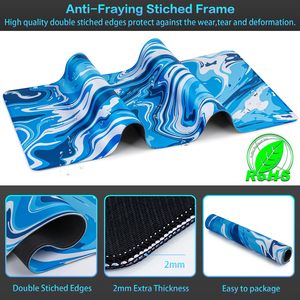 Grand <span class=keywords><strong>tapis</strong></span> <span class=keywords><strong>de</strong></span> <span class=keywords><strong>souris</strong></span> personnalisé à motif <span class=keywords><strong>de</strong></span> marbre bleu blanc Base en caoutchouc antidérapante <span class=keywords><strong>Tapis</strong></span> <span class=keywords><strong>de</strong></span> <span class=keywords><strong>souris</strong></span> <span class=keywords><strong>de</strong></span> jeu durable et résistant à l'eau pour le bureau - Product Image 4