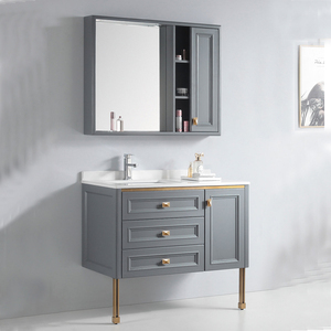 <span class=keywords><strong>Armoire</strong></span> <span class=keywords><strong>sur</strong></span> <span class=keywords><strong>pied</strong></span> en bois <span class=keywords><strong>de</strong></span> chêne massif K601, placard <span class=keywords><strong>de</strong></span> <span class=keywords><strong>salle</strong></span> <span class=keywords><strong>de</strong></span> bains <span class=keywords><strong>de</strong></span> couleur grise - Product Image 6