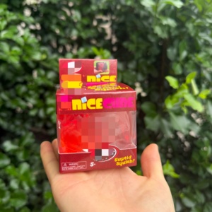 Nouveau jouet anti-stress éducatif Dr Pepper Needoh en forme de cube de glace rouge, texture maltose, jouet sensoriel souple - Product Image 3