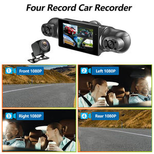 Caméra de tableau de bord 360 degrés Azdome avant arrière et intérieur <span class=keywords><strong>4</strong></span> canaux 1080P caméra de tableau de bord Wi-Fi commande vocale Vision nocturne - Product Image 5