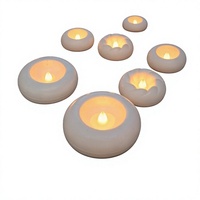 LED Schwimmkerzen-Lichter - PP-Material mit Blumenmuster in Runder Form - Romantische Hochzeits- und Pool-Party-Dekorationen